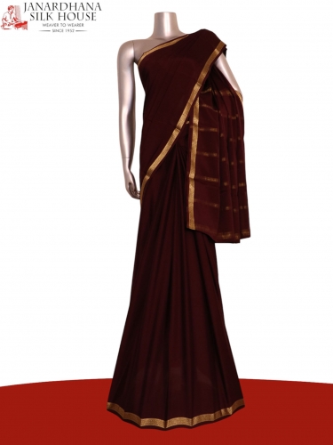 Traditional Pure Mysore Crepe Silk Saree